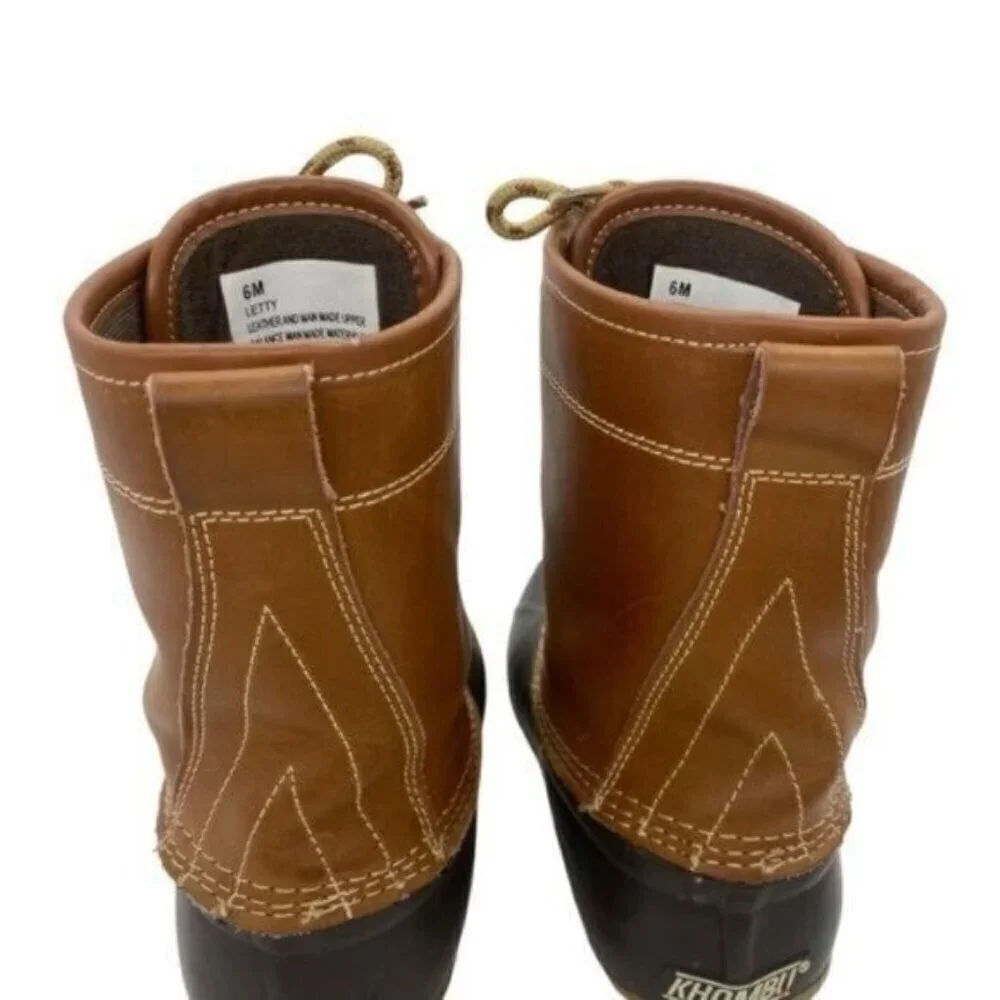 Khombu Women's Letty Leather Duck Boots Waterproof